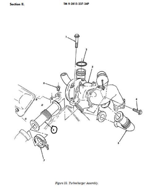 HM-1087 | HM-1087  6.5L GEP Turbo Exhaust Pipe HMMWV.JPG