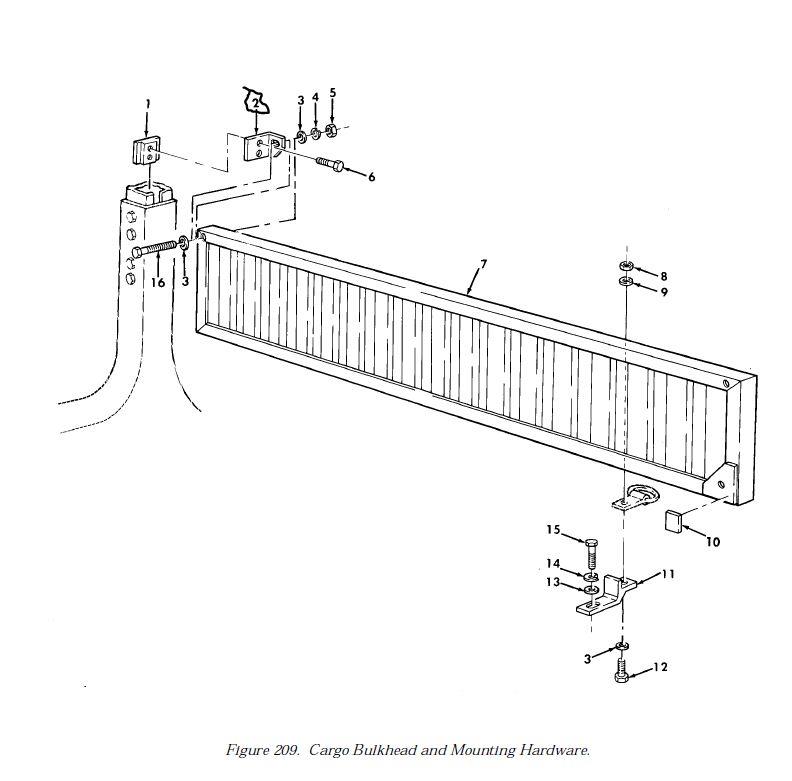 HM-1193 | HM-1193  Bulkhead Divider Left Angle Bracket 2-Door HMMWV.JPG