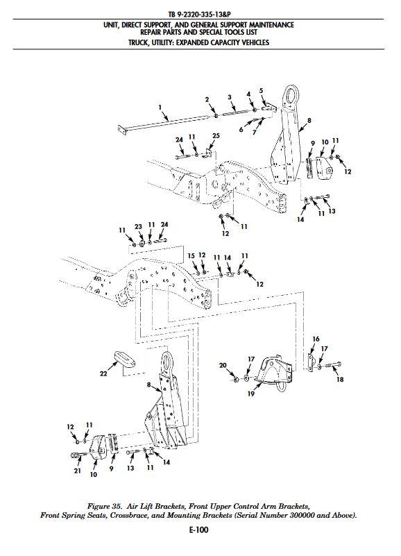 HM-1833 | HM-1833  Right Hand Air Lift Front Upper Control Arm HMMWV (1).JPG