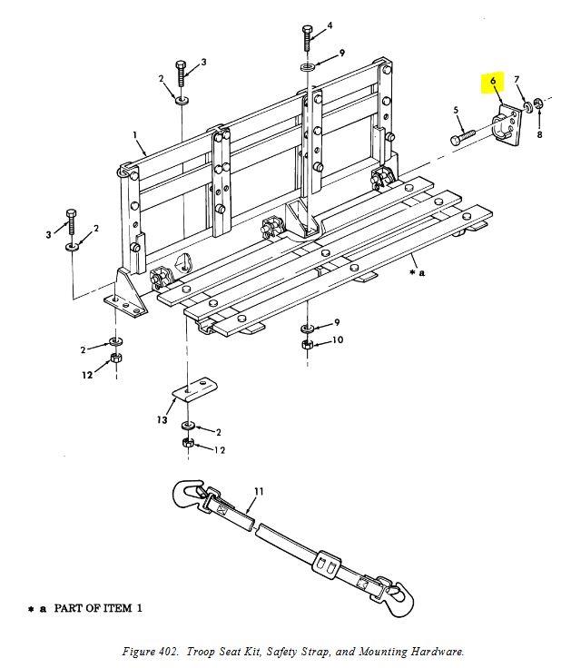 HM-1943 | HM-1943  Left Hand Troop Seat Support Bracket HMMWV (2).JPG