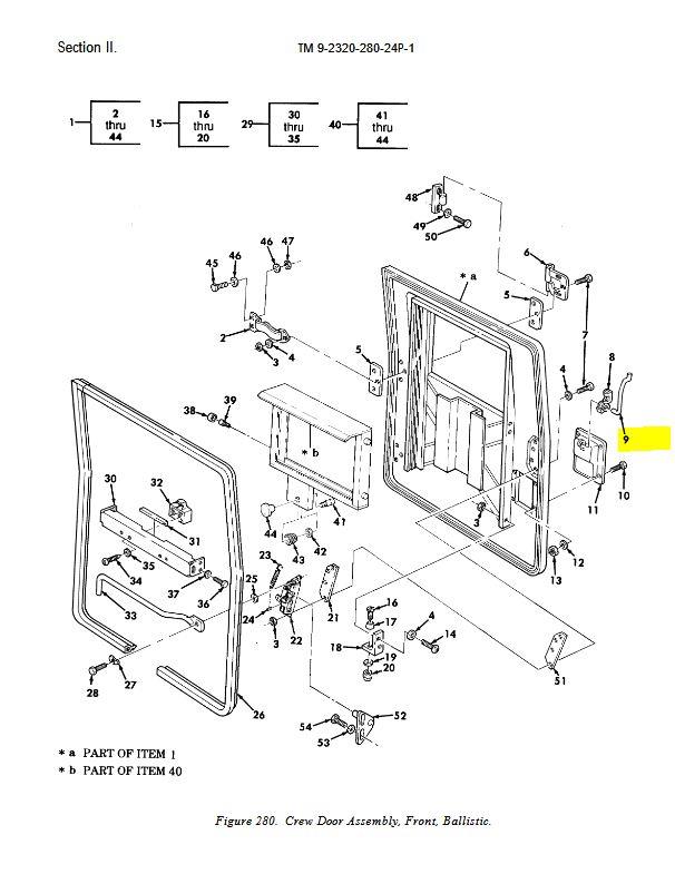 HM-3484 | HM-3484 Front Left Hand Crew Door Latch Hook HMMWV DIA (1).JPG