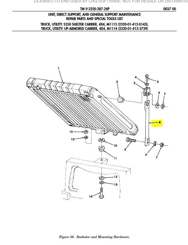 HM-3519 | HM-3519 Left Hand Radiator Support Mounting Bracket HMMWV Dia (1).JPG