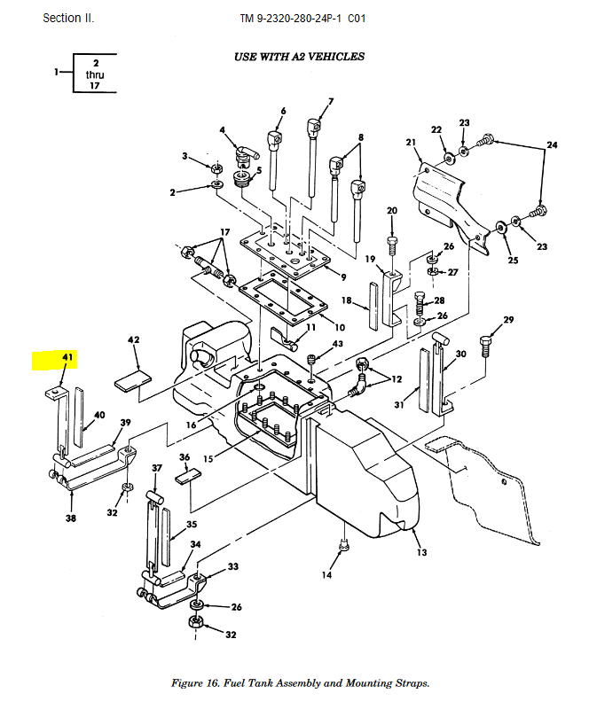 HM-3557 | HM-3557 Right Top Rear Fuel Tank Mounting Angle Bracket HMMWV Dia (1).JPG