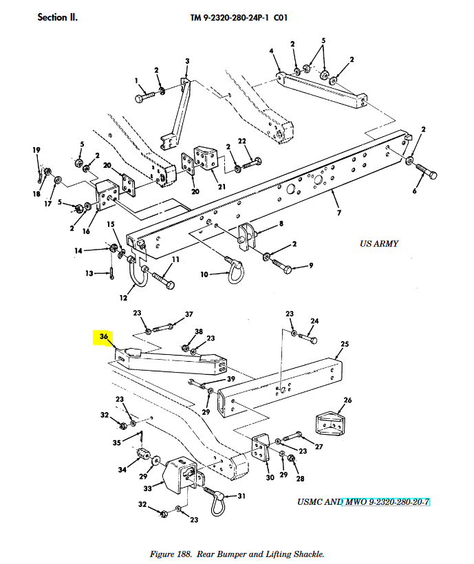 HM-3615 | HM-3615 Rear Crossmember Support Bracket HMMWV Dia (1).JPG