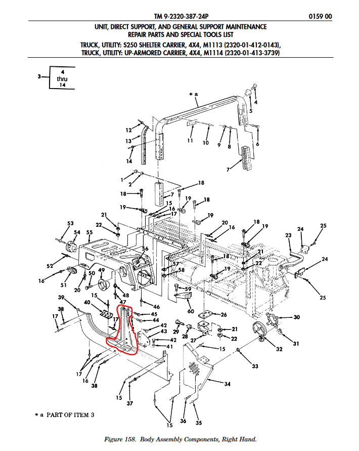 HM-3686 | HM-3686 Right Hand Vehicular Body Panel Right Hand Body Assembly HMMWV Dia (1).JPG