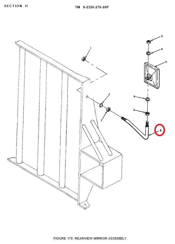 HM-439 | HM-439  Mirror Side BracketGrill Guard HMMWV(Diagram).JPG