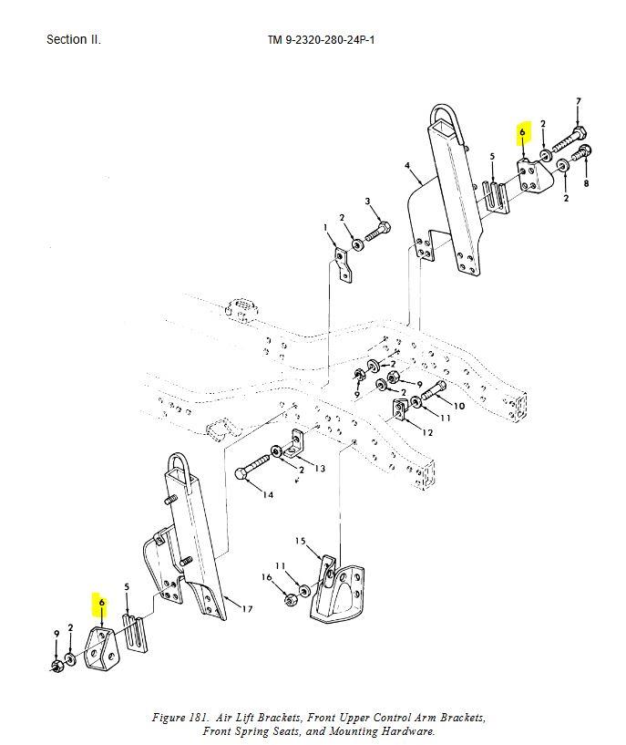 HM-456 | HM-456 Front Suspension Upper Control Arm Mount Bracket HMMWV Dia 1.JPG