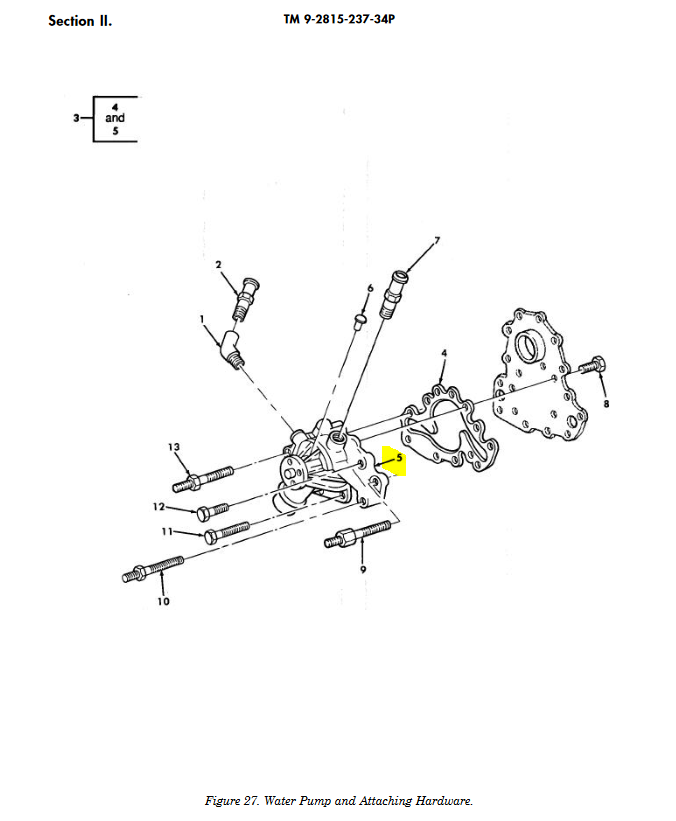 HM-509 | HM-509 Water Pump with Gasket 6.5L Turbo Diesel GM and GEP Engine HMMWV Dia (1).JPG