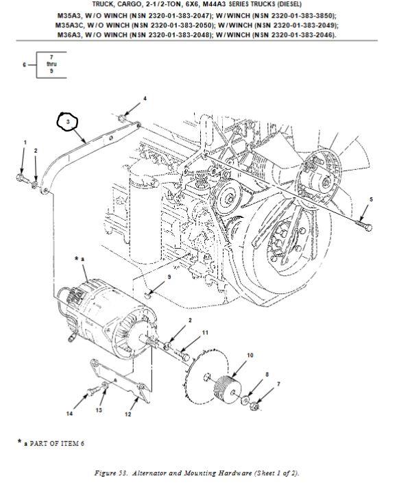 M35-741 | M35-741  M35 Series Altenator Mounting Bracket.JPG