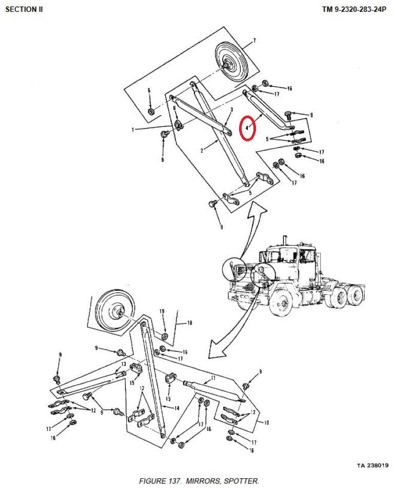 M9-1031 | M9-1031  Rearview Mirror Arm M915 (3).JPG