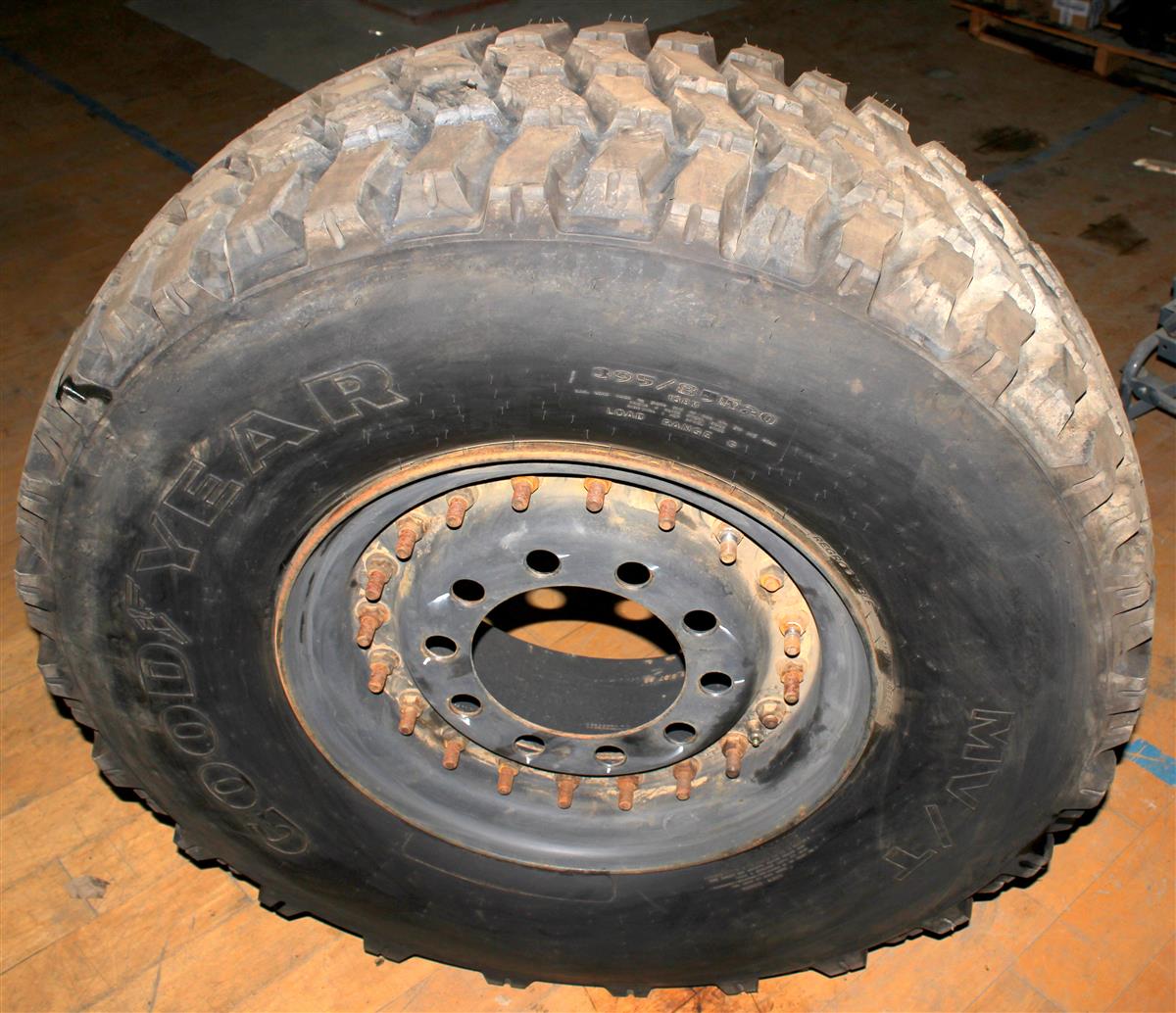 MRAP-373 | MRAP-373 Goodyear MVT 39585R20 Tire With Rim 100% Tread (6).JPG