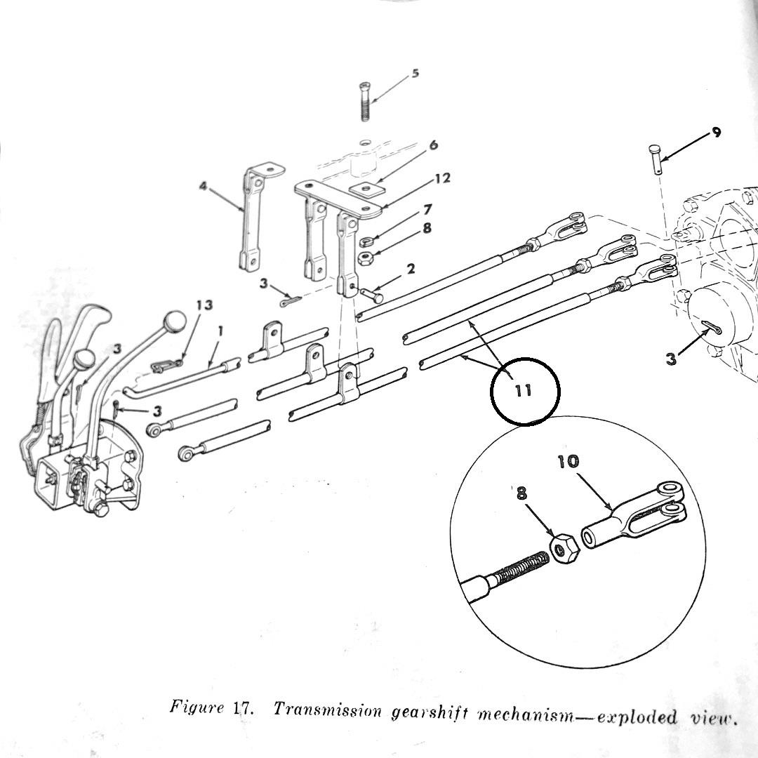 MU-217 | MU-217 Transmission Gearshift Control Linkage Mule M274.JPG