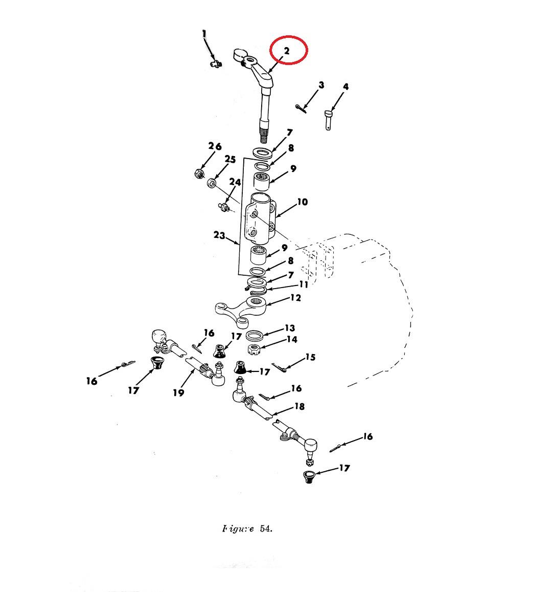 MU-240 | MU-240 Front Axle 2 Wheel Steering Bellcrank Mule M274 Parts Diagram (Large).JPG