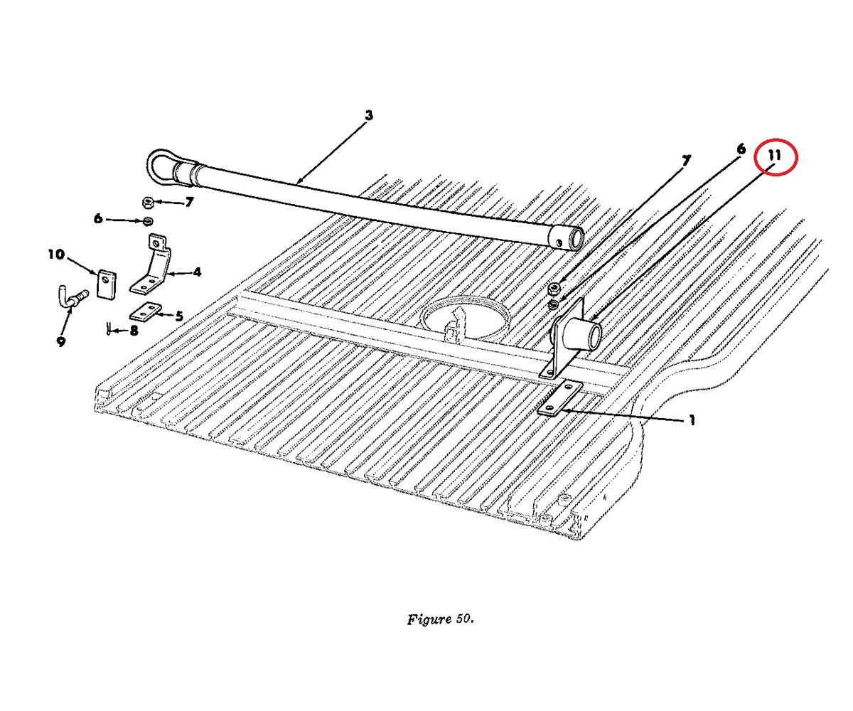MU-246 | MU-246 Tow Bar Stowage Bracket M274 Mule Parts Diagram (Large).JPG