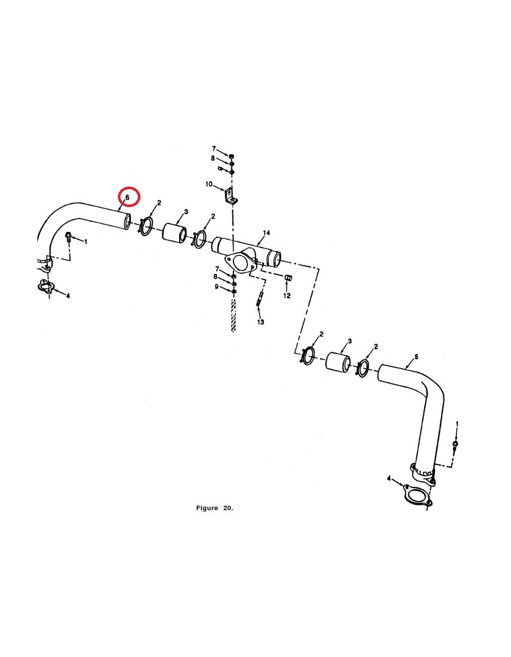 MU-251 | MU-251 Right Side Air Intake Tube M274 Mule Parts Diagram.jpg