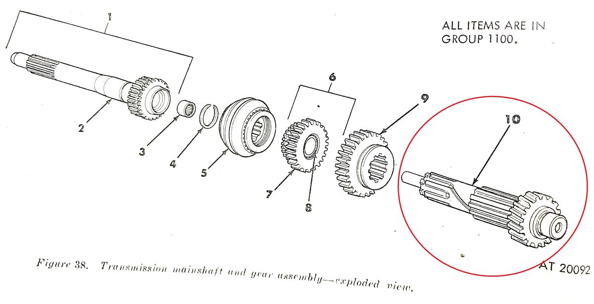 MU-392 | MU-392 Transmission Mainshaft Helical Gearshaft (5).jpg