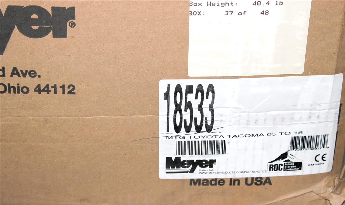 SNOW-071 | SNOW-071  Meyer Drive Pro Mount Kit Toyota Tacoma 4 x 4 Meyer Snow Plow (4).JPG