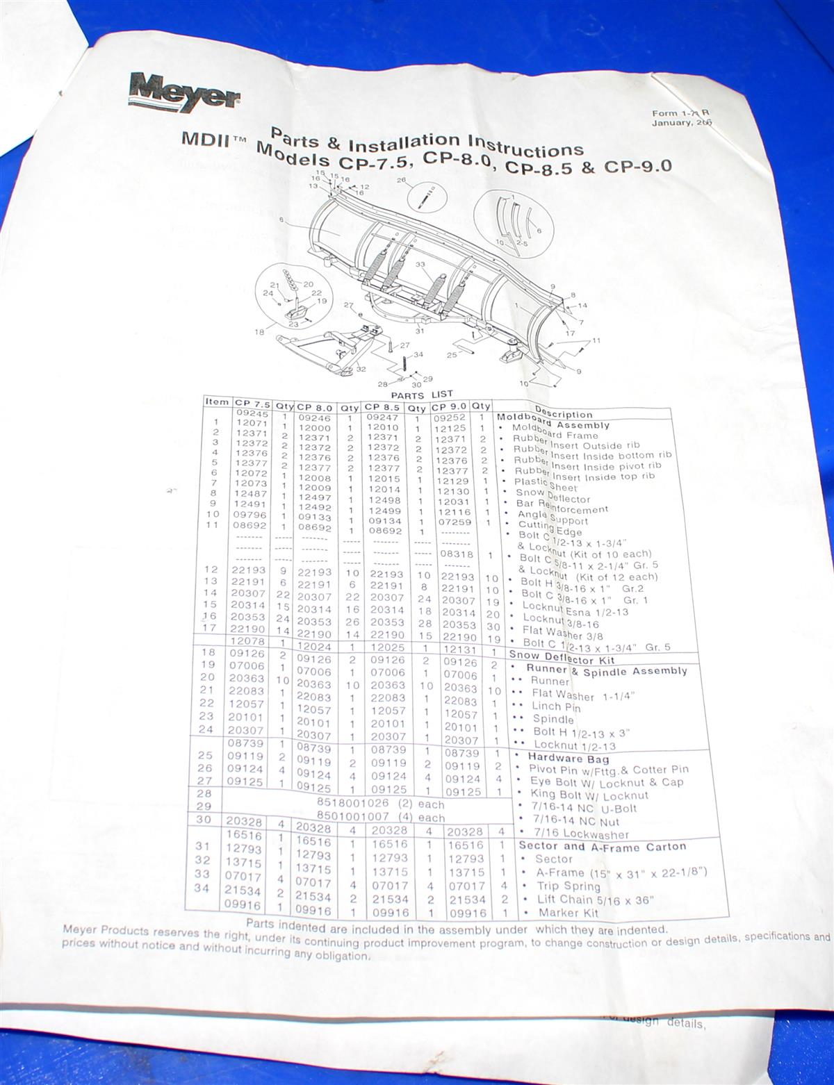 SNOW-090 | SNOW-090 Meyer Commercial Sector A Frame Sector Kit Meyer Snow Plow (22).JPG