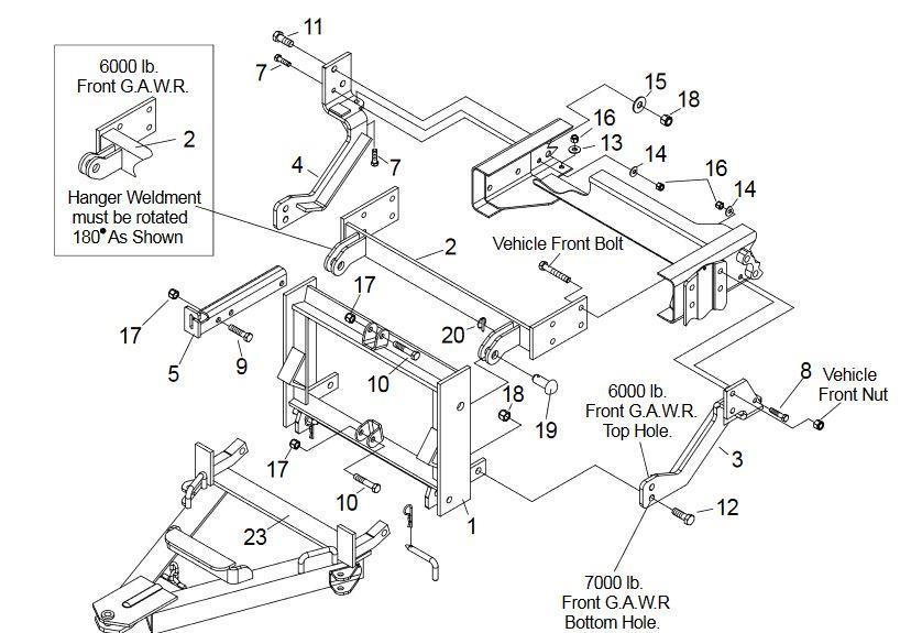 SNOW-091 | SNOW-091- Meyer Custom Mount 02-10 Chevy GMC 4500 5500 2WD Topkick-Diag 01.JPG