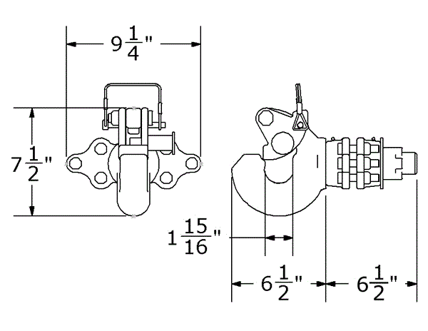 SP-1964 | SP-1964 Wallace Forge 15 Ton Swivel Mounted Pintle Hook for Commercial Trucks NOS (1).gif