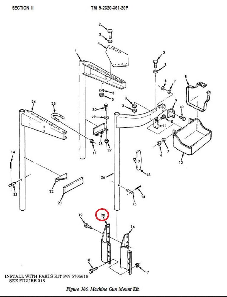 SP-2218 | SP-2218  Small Arm Gun Mount Bracket (1).JPG