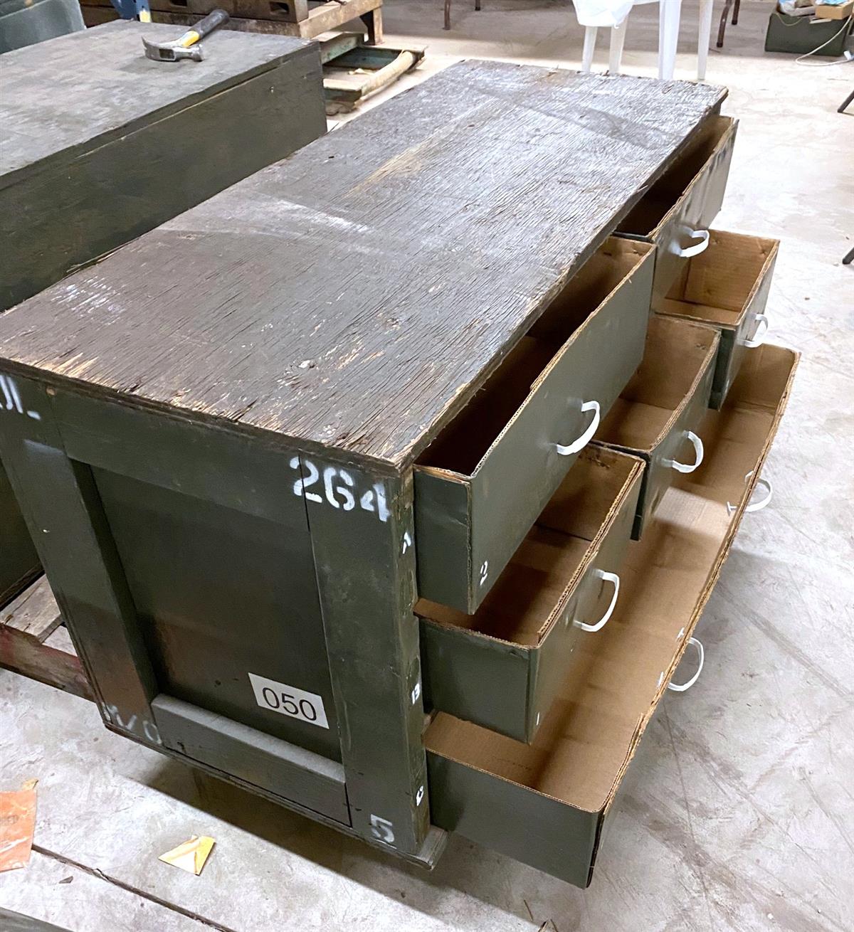SP-2659 | SP-2659 Military Wooden Parts Chest With Drawers (7).jpg