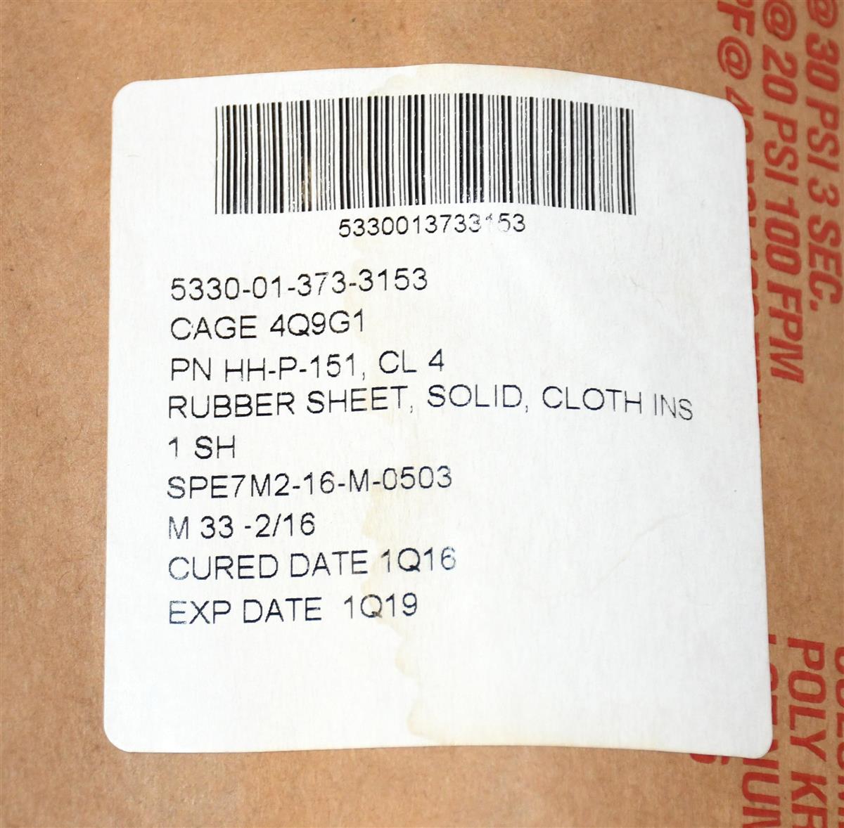 SP-526 | SP-526  Solid Rubber Sheet Cloth Insert 0.125 inches Thick 34 inches Wide 50 Inch Length Rubber Black (2).JPG