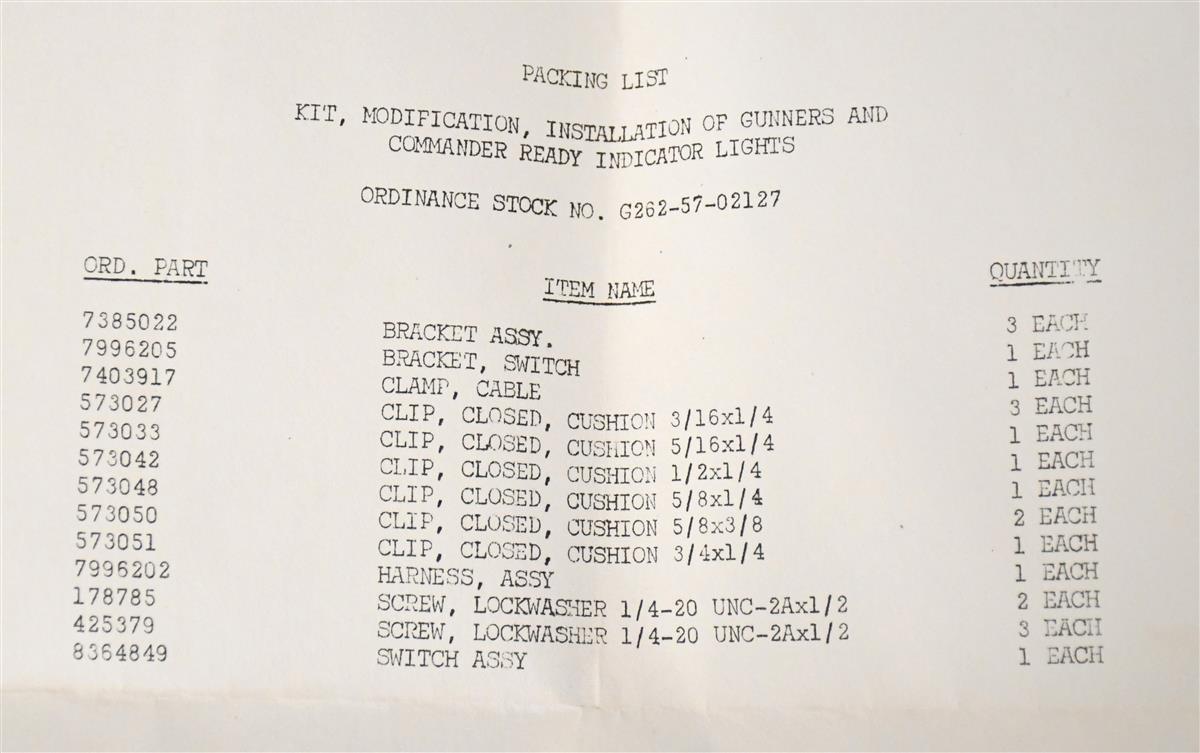 SP-568 | SP-568  Indicator Light Installation Modification Kit Patton M47 Tank G262 (2).JPG