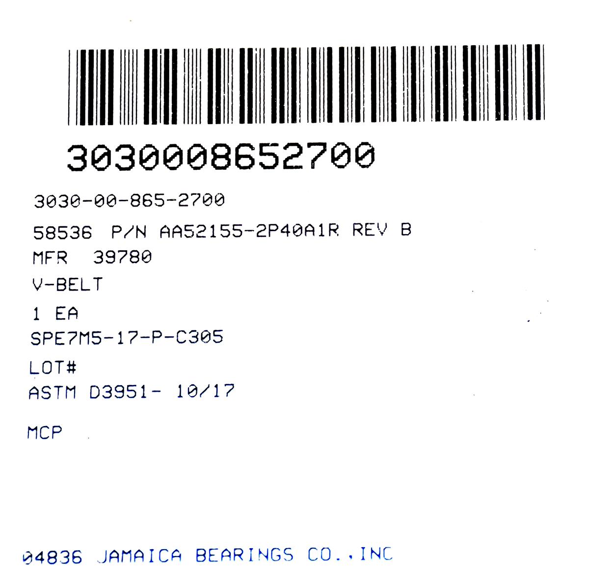 SP-594 | SP-594  V Belt Aircraft Application (4).JPG