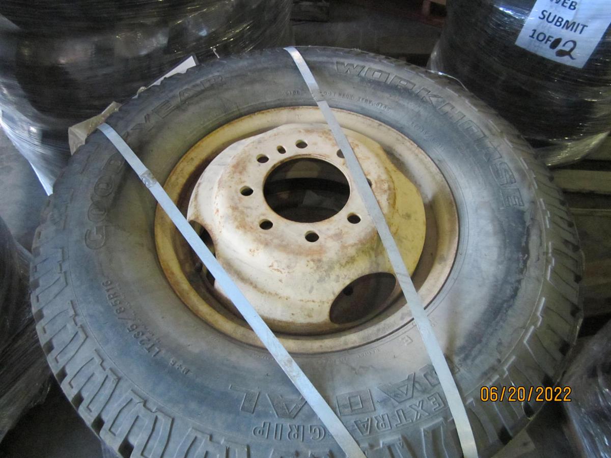 TI-1814 | TI-1814 Goodyear Workhorse LT23585R16 mounted on 8 Hole Wheel (1).JPG