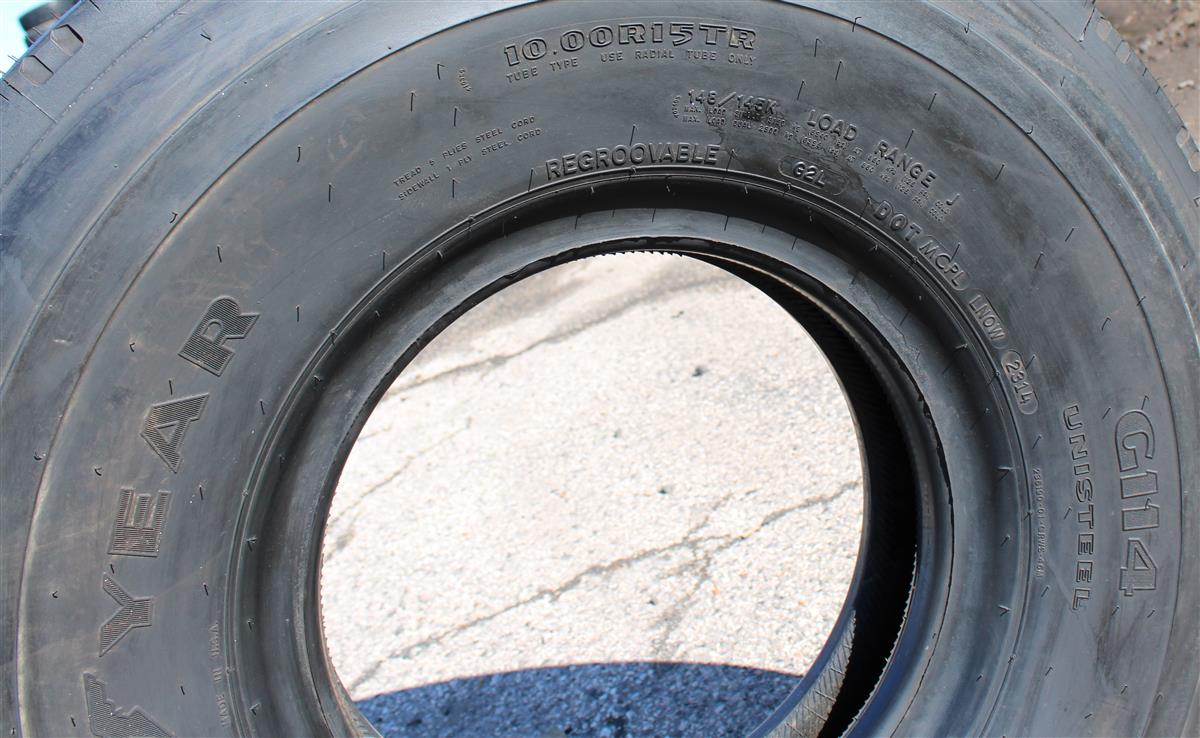 TI-1845 | TI-1845 Goodyear G114 10Rx15 100% Tread Tire (7).JPG