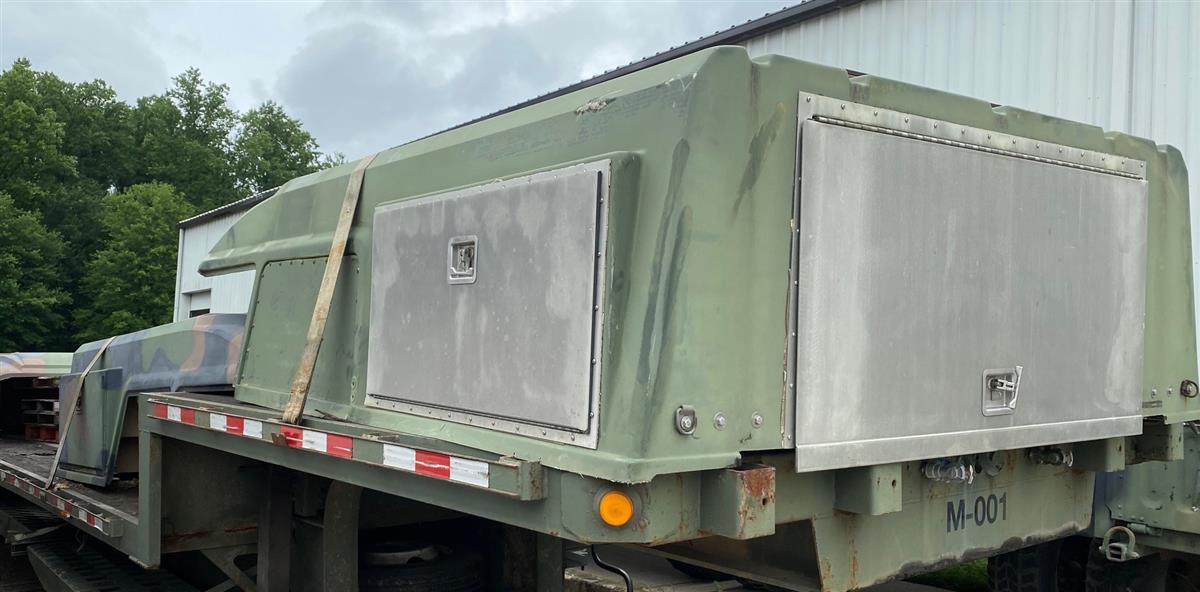 Green Helmet Hard Top with Side Storage Compartments 2 Man HMMWV