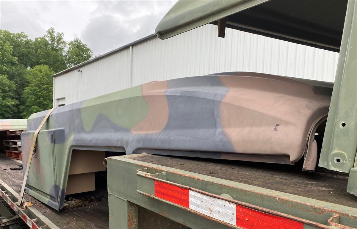 HMMWV Camouflage Fiberglass Helmet Hard Top with Side Storage Compartments