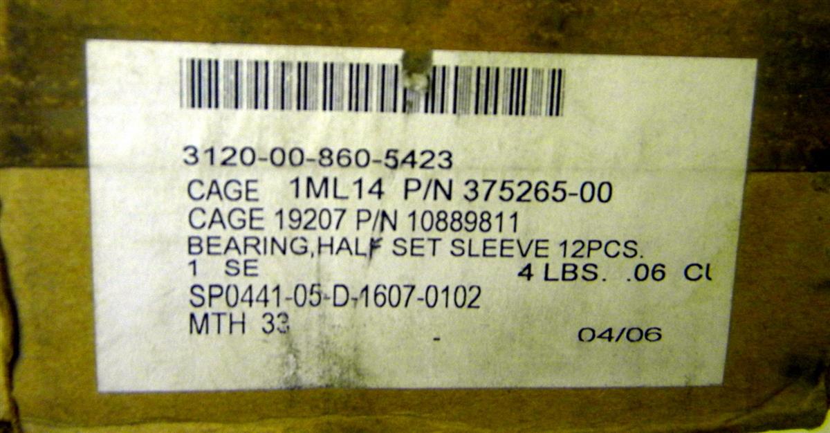 M35-501 | 3120-00-860-5423 Connecting Rod Bearing Set, Standard Size for M35A2 and M54 Series with Multifuel Engine. NOS.  (6).JPG