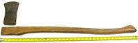Axe with handle and wedge
