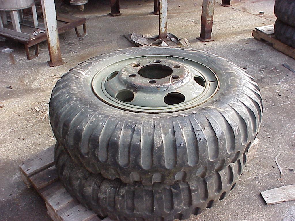 9.00 x 20.00 Tires on 6 hole rims for M35A2