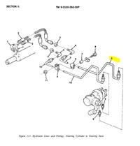 5T-2086 | 5T-2086 Power Steering Pump to Steering Gear Metal Hydraulic Lines M809 M939A1 M939A2 Dia 1.JPG