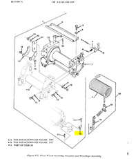 5T-2168  | 5T-2168 Straight Headless Shear Pin Front Mounted Winch M809 M939A1 Dia.PNG