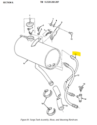 5T-2229 | 5T-2229 Nonmetallic Hose Coolant Surge Tank Short Hose M809 DIA (1).JPG.png