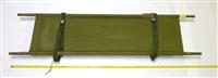 SP-1757 | 6530-00-783-7905 USGI Green Vinyl Folding Litter, Stretcher with Wood Handles USED (2).JPG