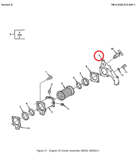 9M-1028 | 9M-1028  Engine Oil Cooler Cover M939.PNG