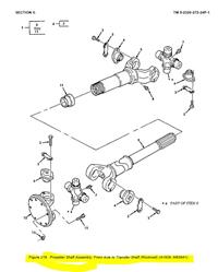 9M-1865 | 9M-1865 Rockwell Propeller Shaft Assembly Front Axle to Transfer Shaft M939A1 M939A2 Dia1.JPG