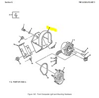 9M-1870 | 9M-1870 Marker Light Guard Bracket Front Turn Signal Shield M939A1 M939A2 Dia 1.PNG