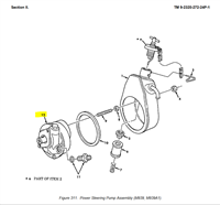 9M-1874 | 9M-1874 Power Steering Pump without Reservoir M939 M939A1 Dia (1).JPG