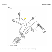 9M-1921 | 9M-1921 3 Fuel Shutoff Brackets Cummins 8.3Liter 6CTA Turbo Diesel Engine diagram.png