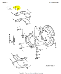 9M-838 | 9M-838 Left Forward Rear Spider Brake Assembly M939A1 M939A2 Dia  (1).JPG