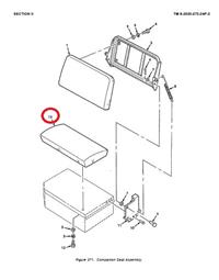 9M-994 | 9M-994  Passenger Bench Bottom Seat Cushion Green Canvas.JPG