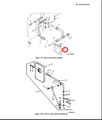 COM-5455 | COM-5455 HMMWV, M35 Series Rearview Mirror Assembly.png