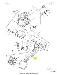 COM-5721 | COM-5721 Brake Pedal Control Treadle Valve M915 MRAP Dia1.JPG
