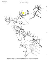 COM-5734 | COM-5734 Front Rear Axle Hydraulic Service Brake Line Connector Tee M809 M54 M35A2 Dia 1 M809.JPG